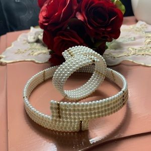 14K Pearl Necklace Bracelet set